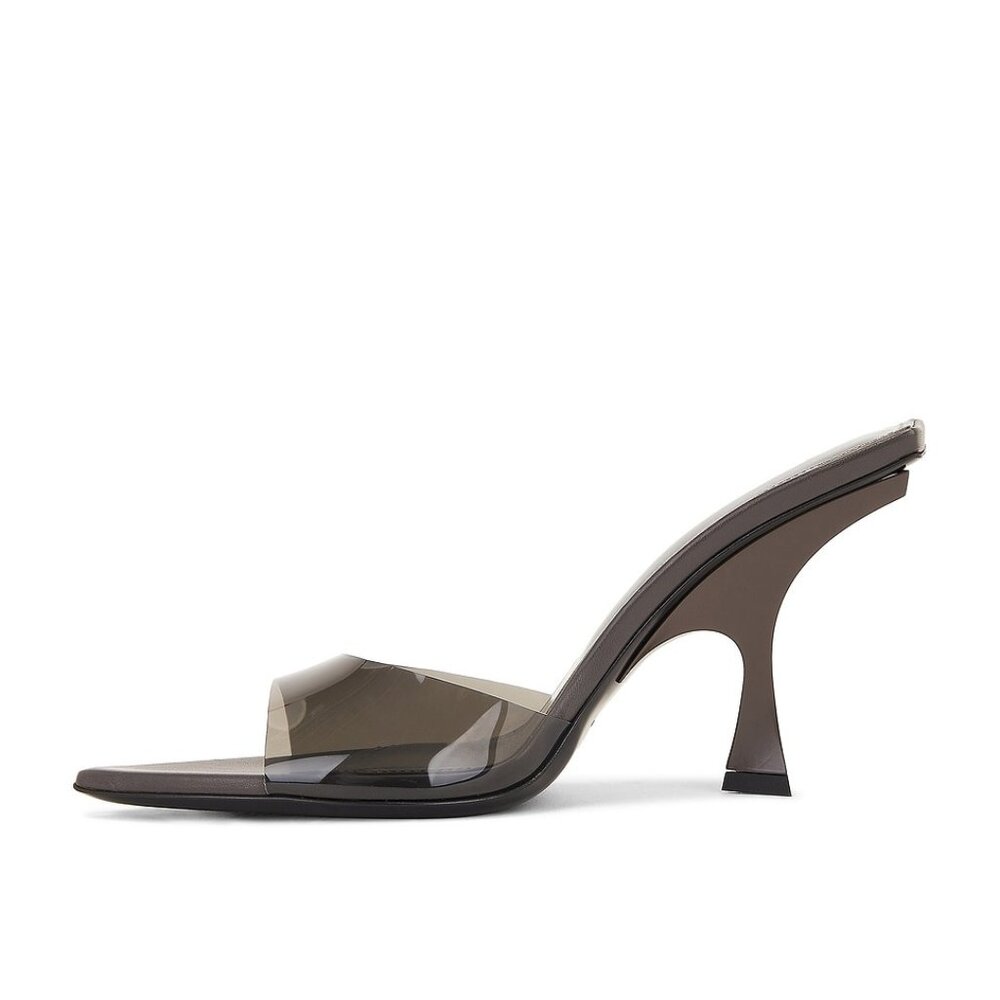 THE ATTICO Ester Mule in Dark Grey clear NEW FWRD slip on heel